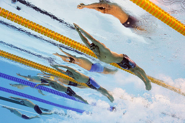 蝶泳比赛:水中的优雅与力量